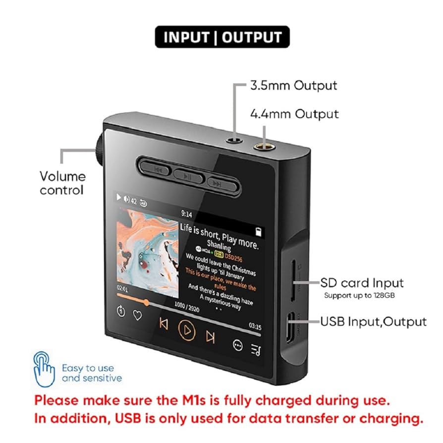 SHANLING M1S ポータブル音楽プレーヤー Amazon.co.jp: SHANLING M1s デジタルオーディオプレーヤー